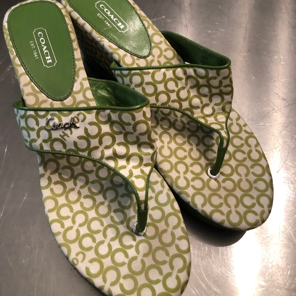 Coach wedge sandals